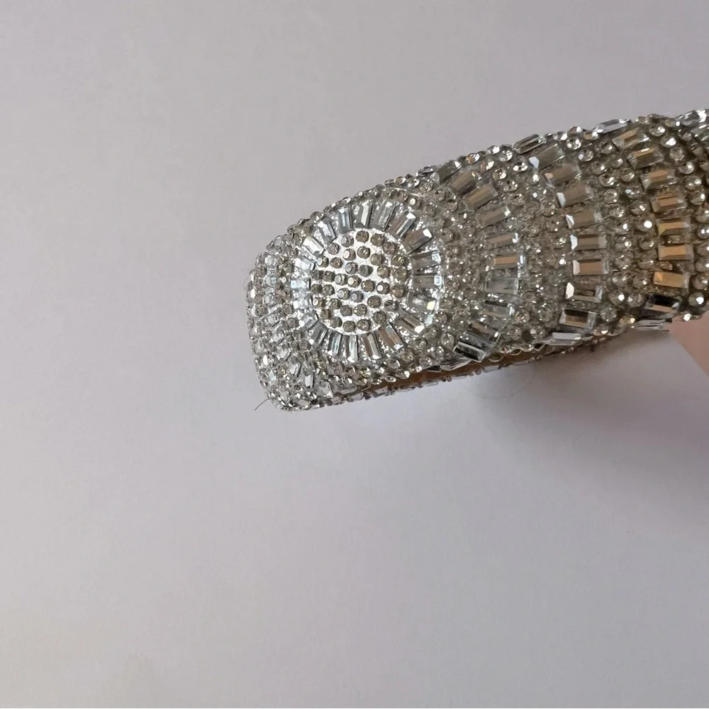 NORDSTROM CRYSTAL ENCRUSTED HEADBAND SILVER/CLEAR CRYSTALS  NWOT